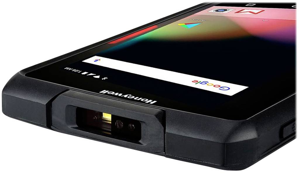 Moderní smartphone s robustním pouzdrem a velkým displejem. Na obrazovce jsou viditelné barevné ikony aplikací.