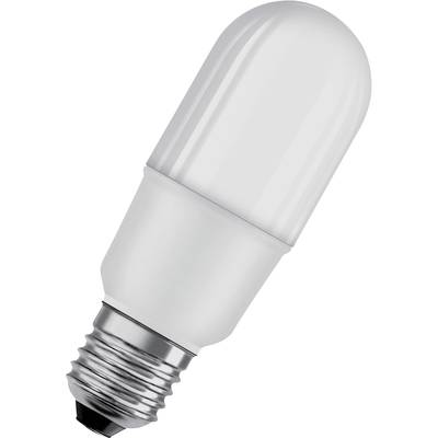 Energeticky úsporná LED žárovka na bílém pozadí, svisle orientovaná, ukazující moderní design a závitový sokl.