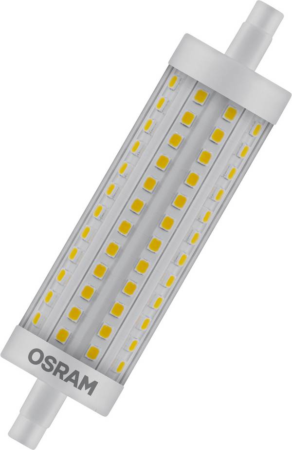OSRAM HOMELIGHTING 4058075432550 LED Energetická třída (EEK2021) E (A - G) R7s válcový tvar 15 W = 125 W teplá bílá (Ø x v) 29 mm x 118 mm stmívatelná 1 ks