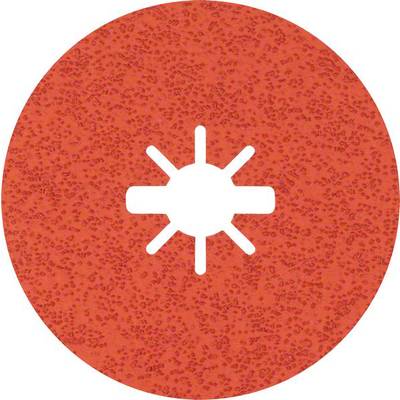 Žluté dopravní znamení s červeným okrajem zobrazuje kruhový symbol s centrálním bodem a šesti paprskovitými čarami.