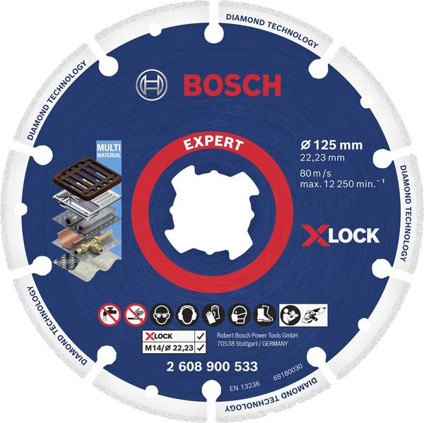 Bosch Accessories 2608900533 X-LOCK diamantový řezný kotouč Průměr 125 cm Ø otvoru 22.23 mm kov 1 ks