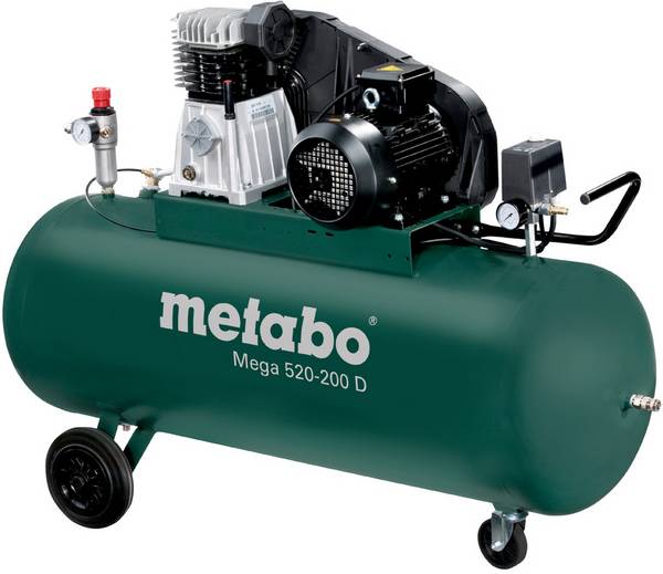 Metabo pístový kompresor Mega 520-200 D 200 l