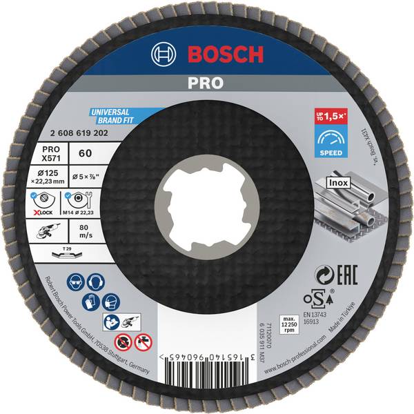Bosch Accessories 2608619202 lamelový kotouč Průměr 125 mm Zrnitost=60 1 ks