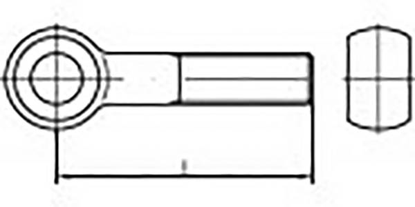 TOOLCRAFT  TO-9985224 očkový šroub M30 100 mm  DIN 444   ocel  5 ks