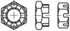 TOOLCRAFT TO-6864312 matice korunkové M16 DIN 979 ocel 50 ks