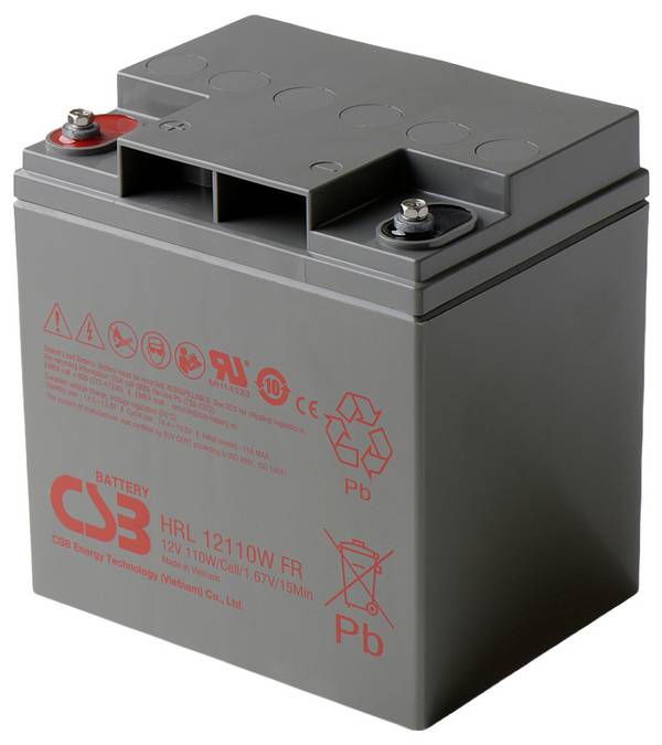 CSB Battery HRL 12110W high-rate longlife HRL12110W-FR olověný akumulátor 12 V 28 Ah olověný se skelným rounem (š x v x h) 166 x 175 x 125 mm šroubované M5 bezúdržbové, nepatrné vybíjení
