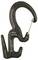 Černý Nite Ize gear hook s designem karabiny, označený nosností 50 lbs (22,5 kg), s rozměry 3/16" (5 mm) a 1/16" (2 mm).
