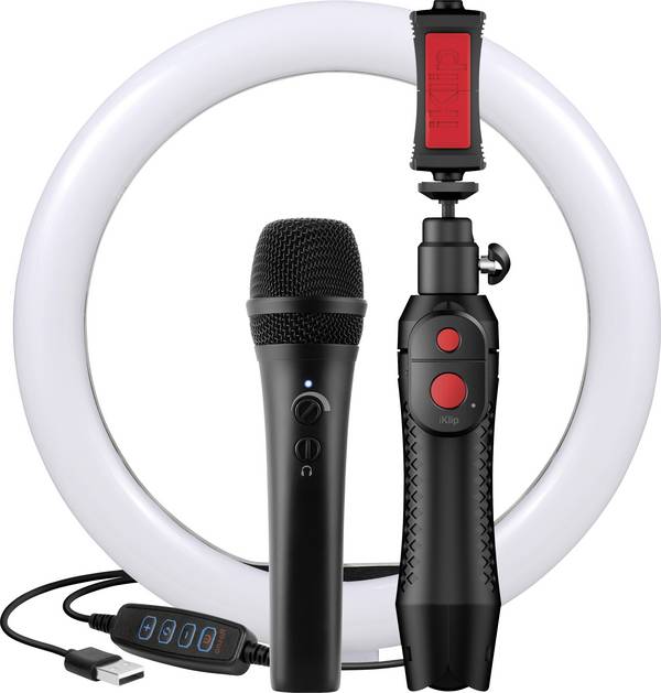 IK Multimedia iRig Video Creator HD Bundle ruční ruční mikrofon Druh přenosu:kabelový vč. svorky, vč. stativu