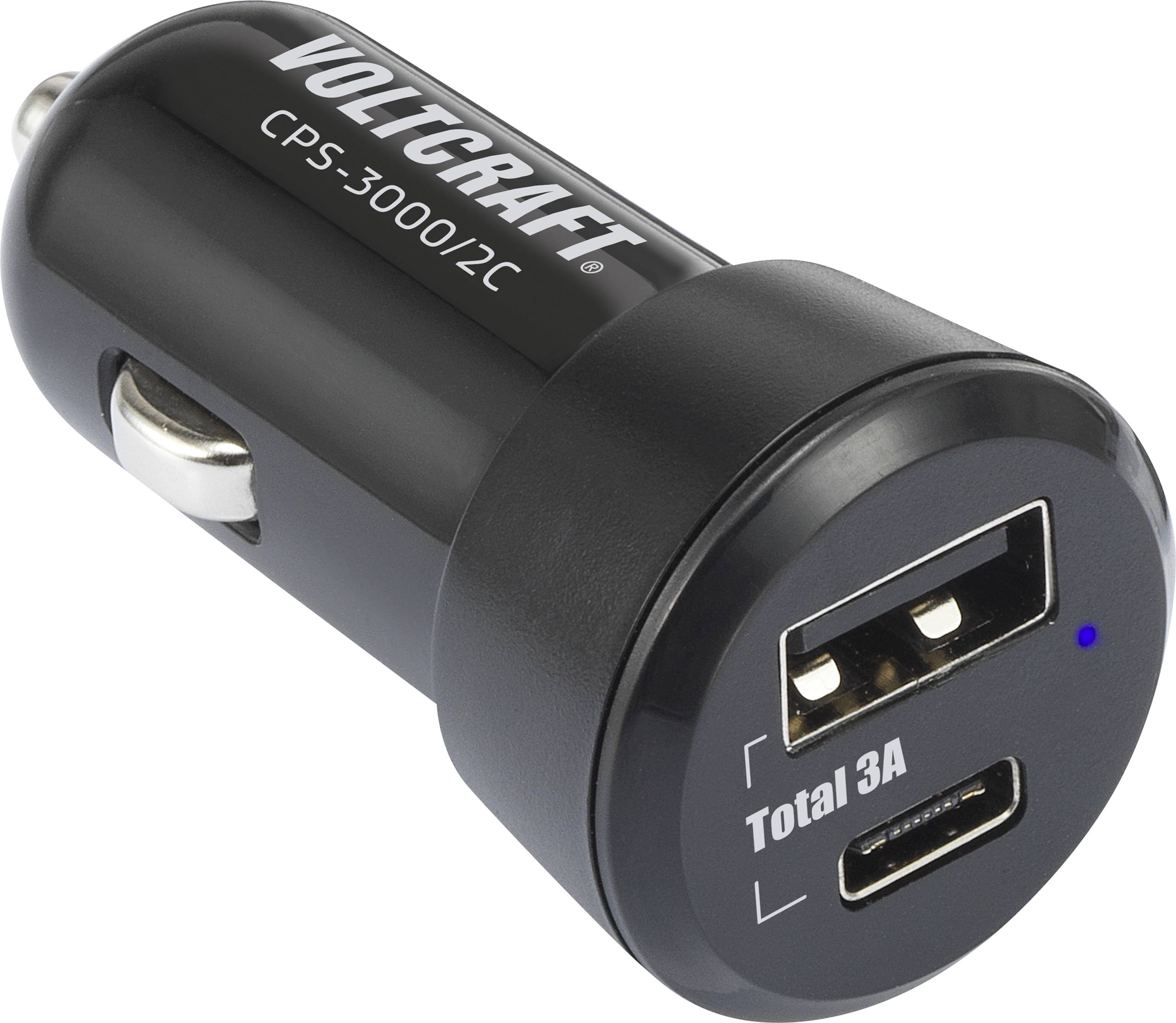 VOLTCRAFT CPS-3000/2C USB nabíječka do auta, pro nákladní vozidla Výstupní proud (max.) 3000 mA 2 x USB, USB-C® zásuvka