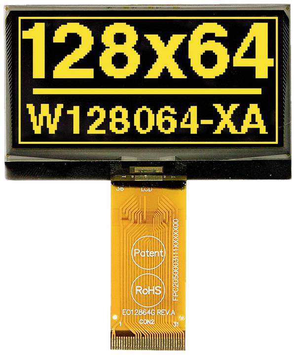 DISPLAY VISIONS OLED displej    128 x 64 Pixel (š x v x h) 60.5 x 37 x 2.15 mm