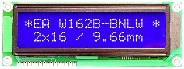 DISPLAY VISIONS 7segmentový displej modrobílá 9.66 mm 3.3 V, 5 V Počet číslic: 2 EAW162B-BNLW