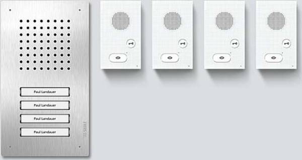 Siedle SET CLAB 850-4 E/W  domovní telefon pro 4 rodiny, 210010048-00