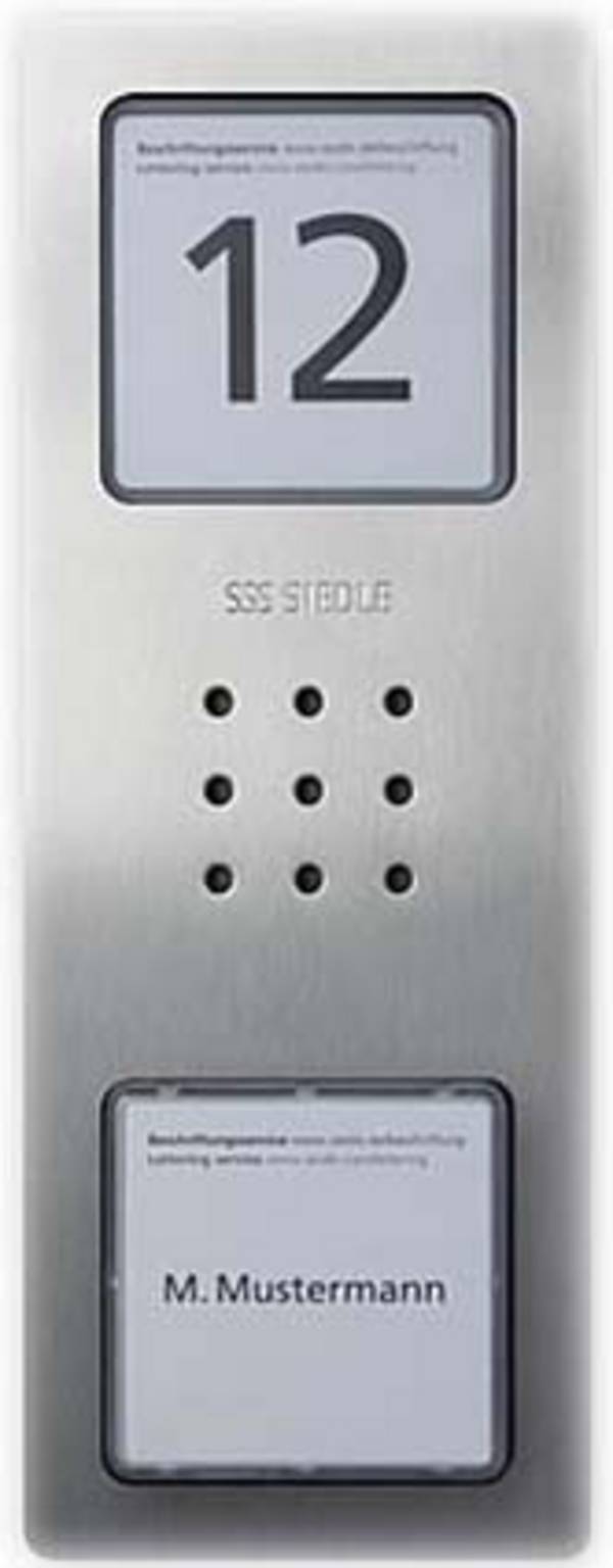 Siedle CA 850-1 E kabelový domovní telefon kryt, informační pole, nerezová ocel, 210008733-00