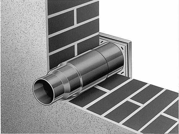Helios Ventilatoren TMK 125/150 teleskopický průduch do zdi