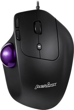 Perixx PERIMICE-520 optická ergonomická myš, přenos kabelový, 8 tlačítko, 2 dpi, černá