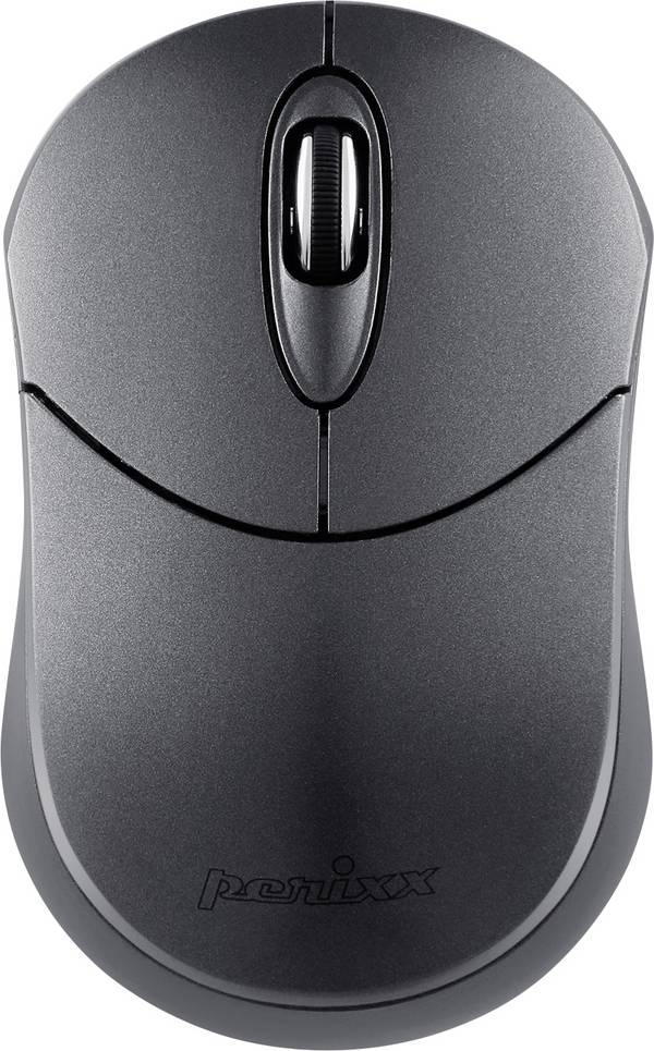 Perixx PERIMICE-802 Iron optická myš, přenos Bluetooth®, 3 tlačítko, 1000 dpi, šedá