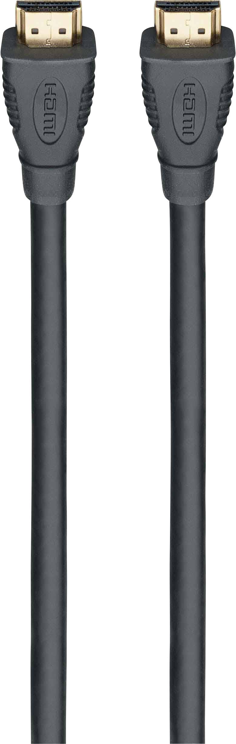 Dva černé HDMI kabely se zlatými konektory.