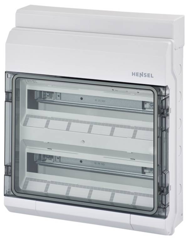 Hensel  6100227  KV 2536  malý rozváděč  na omítku  Počet modulů (šířka) = 36  Počet řádků = 2  Obsah 1 ks