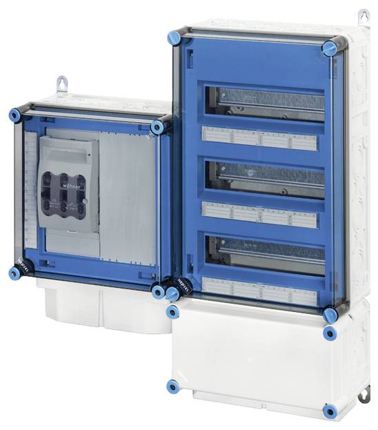 Hensel 20001166 Mi PV 6111 rozvodná skříň na omítku Počet řádků = 3 Obsah 1 ks