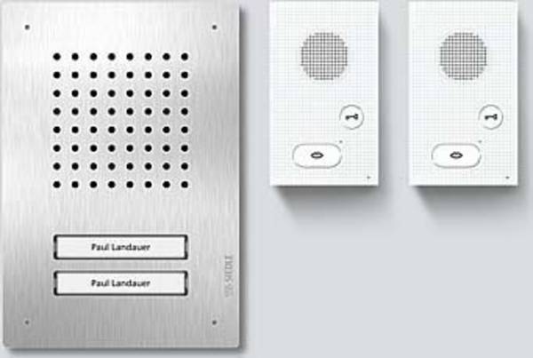 Siedle SET CLAB 850-2 E/W kabelový domovní telefon kompletní sada, pro 2 rodiny, 210010046-00