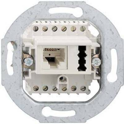Rutenbeck IAE/UAE8(6)#13311401 zásuvka telefonu upevnění pomocí šroubů čistě bílá