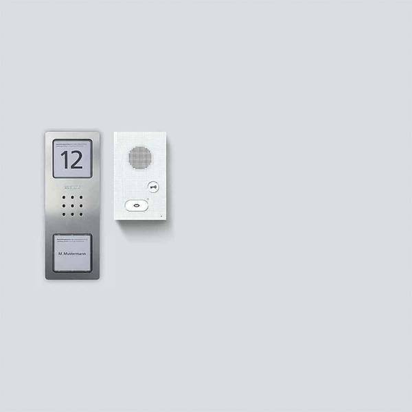 Siedle SET CAB 850-1 E/W kabelový domovní telefon informační pole, stříbrná, bílá, 210008742-00
