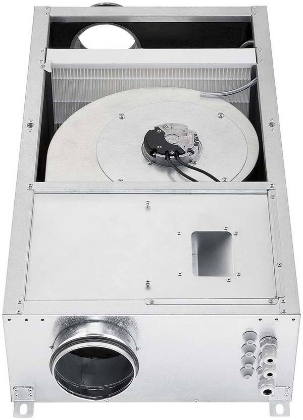 Helios Ventilatoren ALB EC 200  EH předehřívací registr  230 V 703 m³/h 200 mm