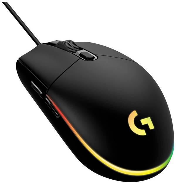 Logitech Gaming G203 LIGHTSYNC optická herní myš, přenos USB, 6 tlačítko, 8000 dpi, černá