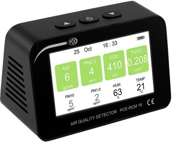PCE Instruments PCE-RCM 16 vlhkoměr vzduchu (hygrometr), Kalibrováno dle (DAkkS), 20 % rF-90 % rF