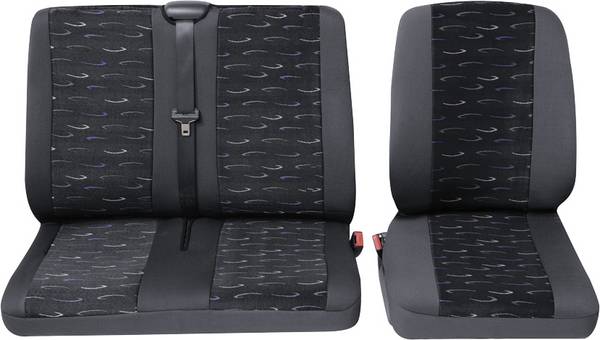 HP Autozubehör 22905 Schonbezug Transporter Profi2 1E+1D autopotahy  polyester modrá sedadlo řidiče, sedadlo spolujezdce, dvojité sedadlo