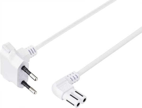 Sygonix SY-5043434 napájecí síťový kabel  bílá 1.50 m