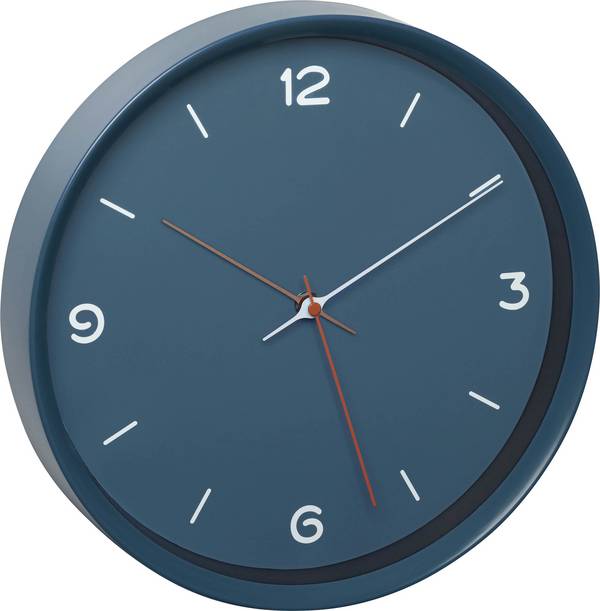 TFA Dostmann 60.3056.06 Quartz nástěnné hodiny 30.9 cm x 50 mm , permanentní modrá