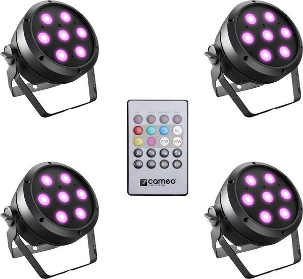 Cameo ROOT PAR 4 SET 1 LED PAR reflektor  Počet LED: 7 4 W černá