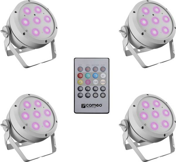 Cameo ROOT PAR 4 WH SET 1 LED PAR reflektor  Počet LED: 7 4 W bílá