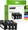 KMP prémiové inkoustové cartridge Multipack pro Epson 34XL, včetně černé, azurové, purpurové a žluté cartridge. Ekologický obal.