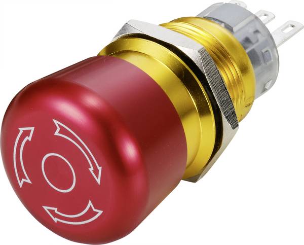 TRU COMPONENTS, TC-9219040 nouzový vypínač, 1 rozpínací kontakt, 1 ks