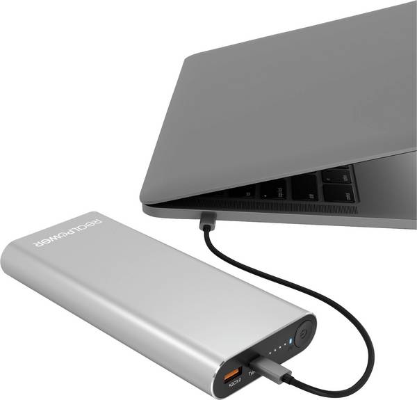 RealPower PB-20000 powerbanka Li-Pol, 20000 mAh, stříbrná, Indikátor stavu