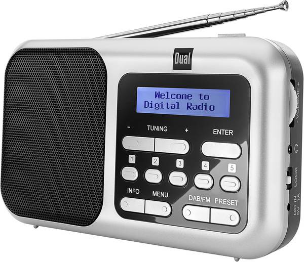 Dual DAB 4.2 stolní rádio DAB+, DAB, FM DAB+, FM stříbrná