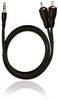 RCA D1C84012 jack / cinch audio kabel [2x cinch zástrčka - 1x jack zástrčka 3,5 mm] 0.50 m černá