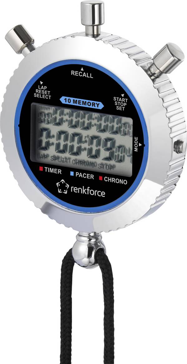 Renkforce RF-SW-200 digitální stopky stříbrná