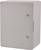 Světle šedá, robustní rozváděcí skříň se dvěma uzavíracími zámky na přední straně. Vhodná pro vnitřní i venkovní použití.
