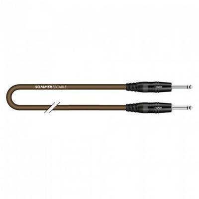 Hnědý audio kabel od Sommer Cable se dvěma černými jacky na koncích.
