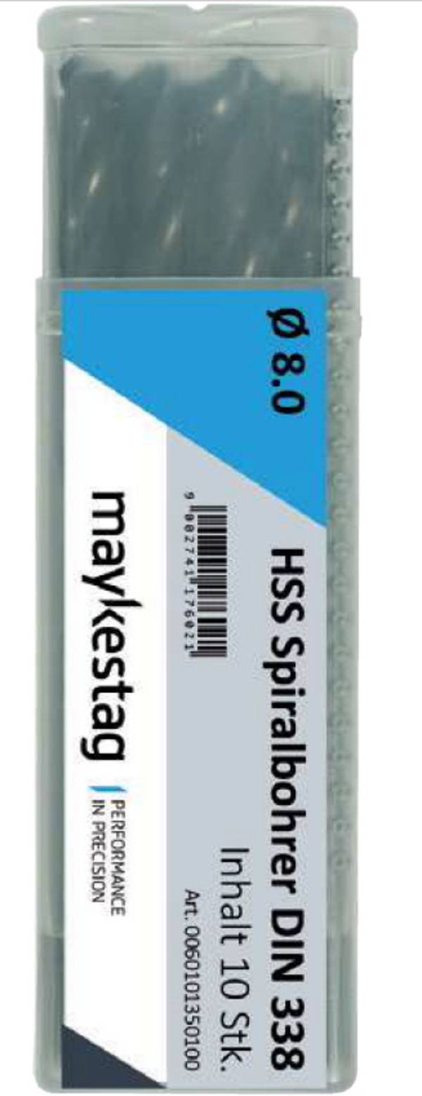 Alpen 0060100250100 HSS spirálový vrták 2.5 mm Celková délka 57 mm DIN 338 10 ks