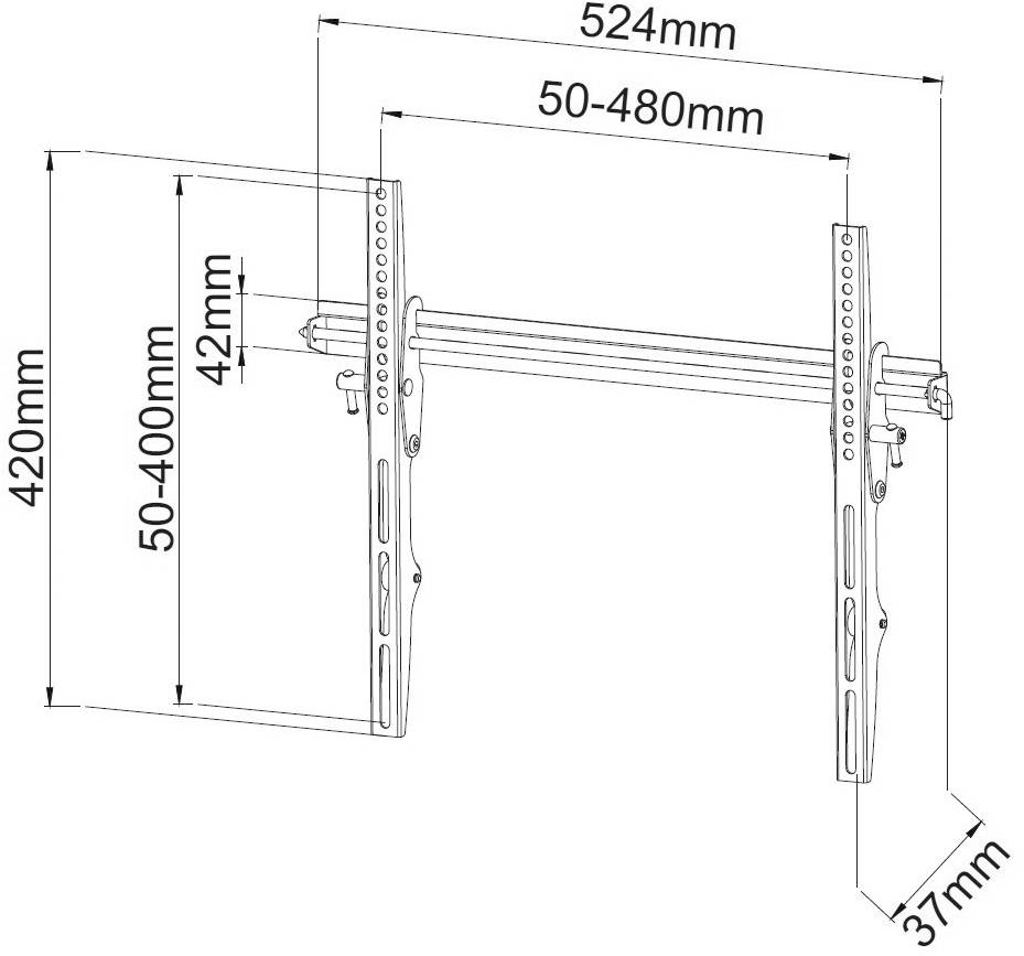 TECHly ICA-PLB-133MTY TV držák na zeď 58,4 cm (23") - 139,7 cm (55") naklápěcí-6