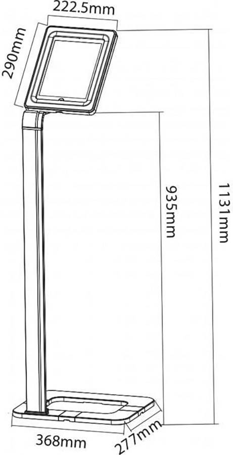 TECHly ICA-TBL-1501 stojan na tablet Apple, Univerzální 24,6 cm (9,7") - 25,7 cm (10,1")-2