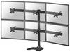 Neomounts FPMA-D700DD6 držák na stůl pro monitor 6 Displej: (s) 25,4 cm (10") - 68,6 cm (27") černá otočný, nakláněcí, naklápěcí, nastavitelná výška