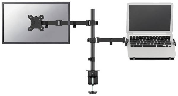 <br>  Neomounts<br>  FPMA-D550NOTEBOOK<br>  <br>  držák na stůl pro monitor<br>  2 Displej: (s)<br>  25,4 cm (10") - 81,3 cm (32")<br>  černá<br>  nakláněcí, otočný, naklápěcí, odkládací místo na notebook, nastavitelná výška<br>