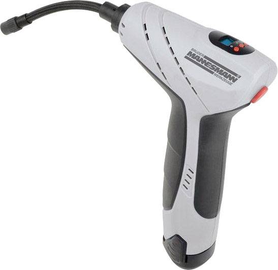 Šedý bezdrátový elektrický šroubovák s černým hrotem a červeným tlačítkem, vhodný pro práce DIY.