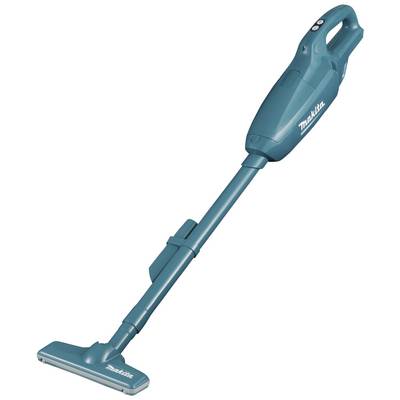 Bezdrátový modrý tyčový vysavač s ergonomickou rukojetí, vhodný pro úklid podlah a obtížně dostupných míst.