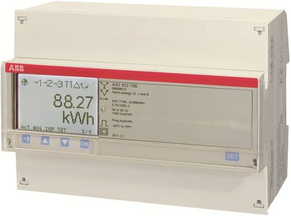 ABB A43 513-100 2CMA170532R1000 třífázový elektroměr digitální Úředně schválený: Ano 1 ks